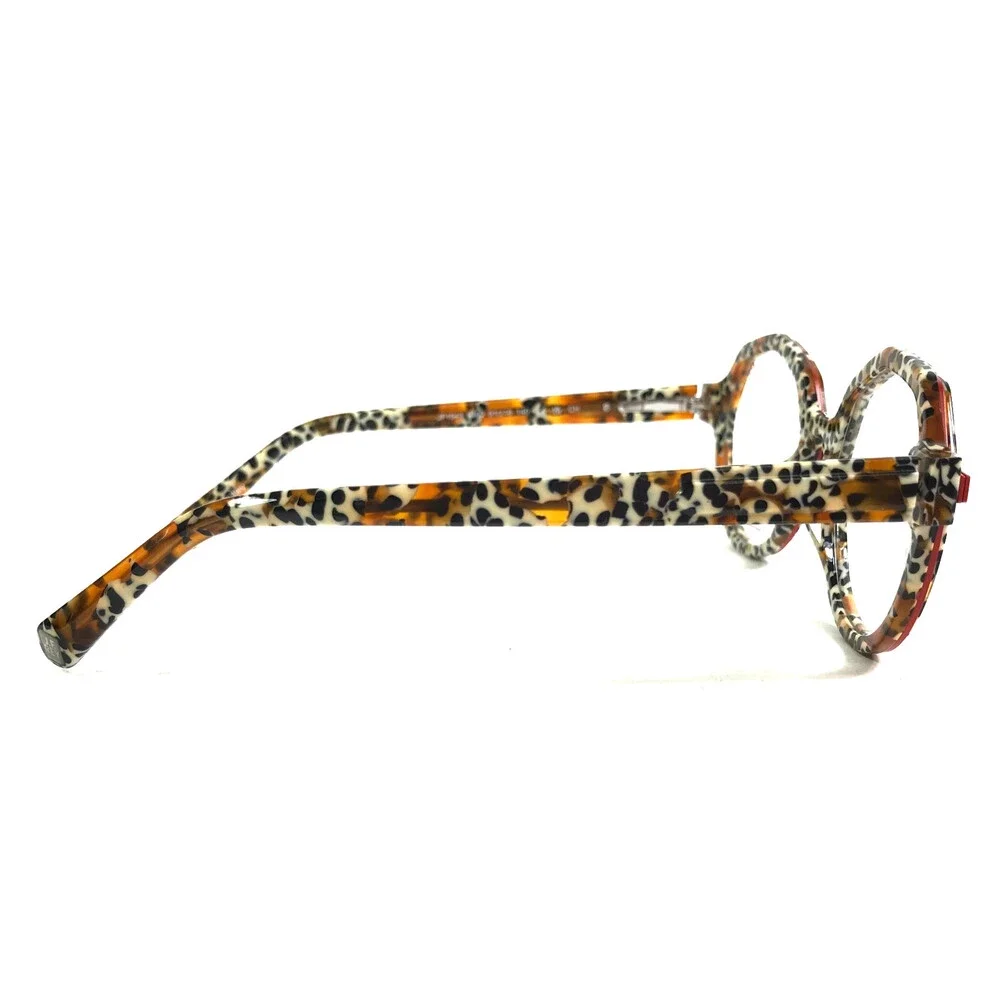 J. F. Rey Eyeglasses Frames JF1543 9460 Brown Orange Cheetah Print 51-18-140